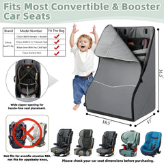 DerBiedersinn car seat travel bag back view highlights padded protection