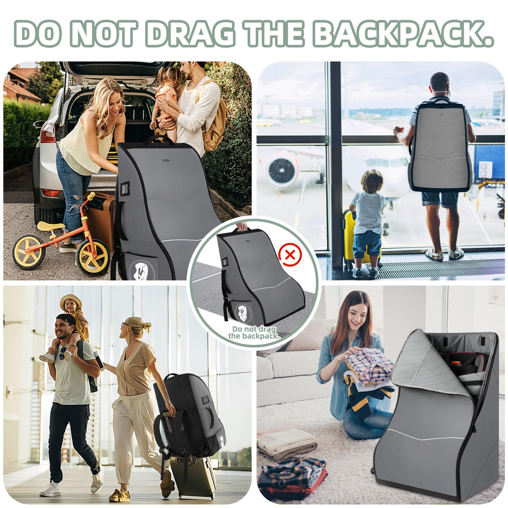 DerBiedersinn car seat travel bag folded compact for storage