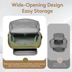 DerBiedersinn diaper bag backpack back straps provide breathable comfort during daily outings.