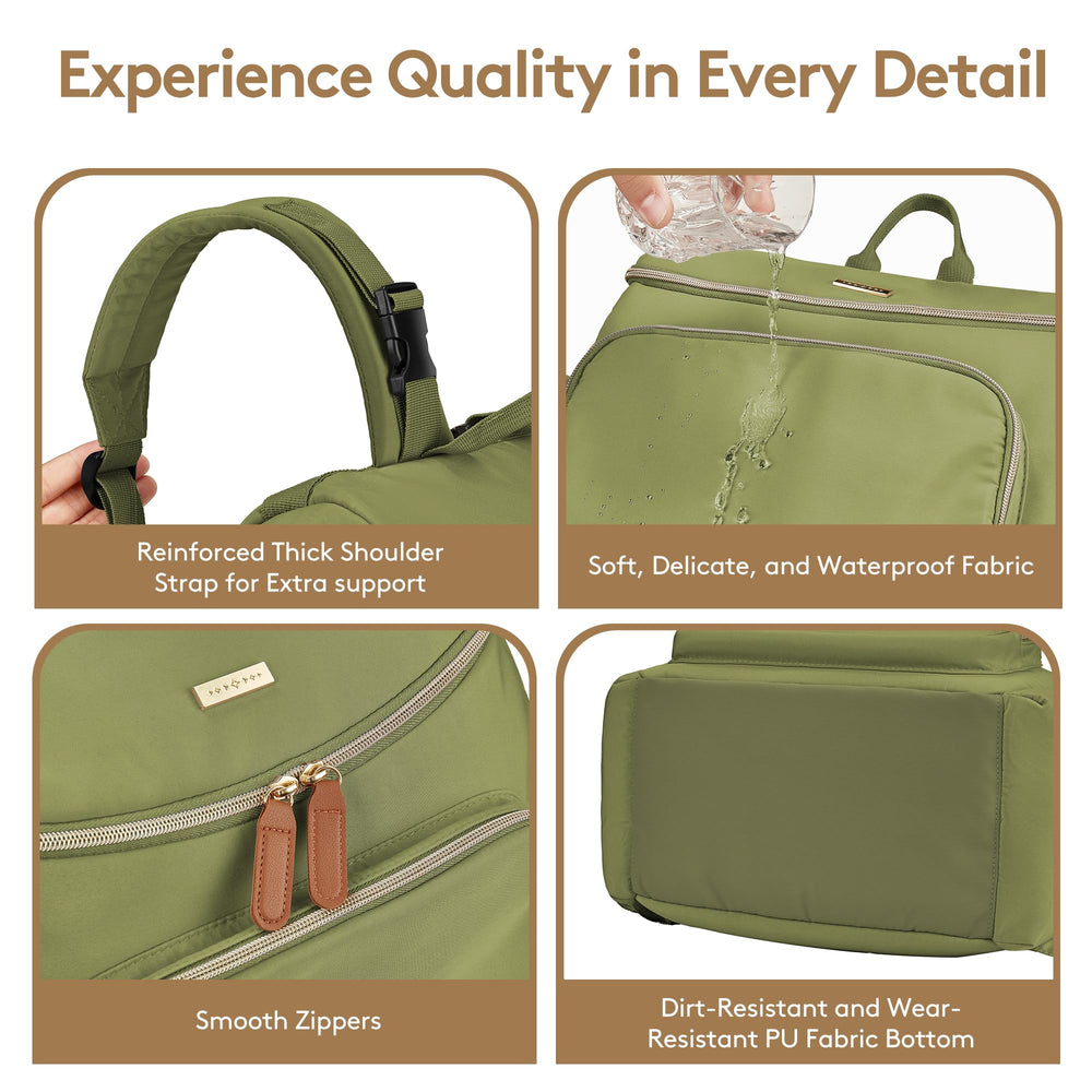 DerBiedersinn waterproof quilted diaper bag for weatherproof organization and easy cleaning.