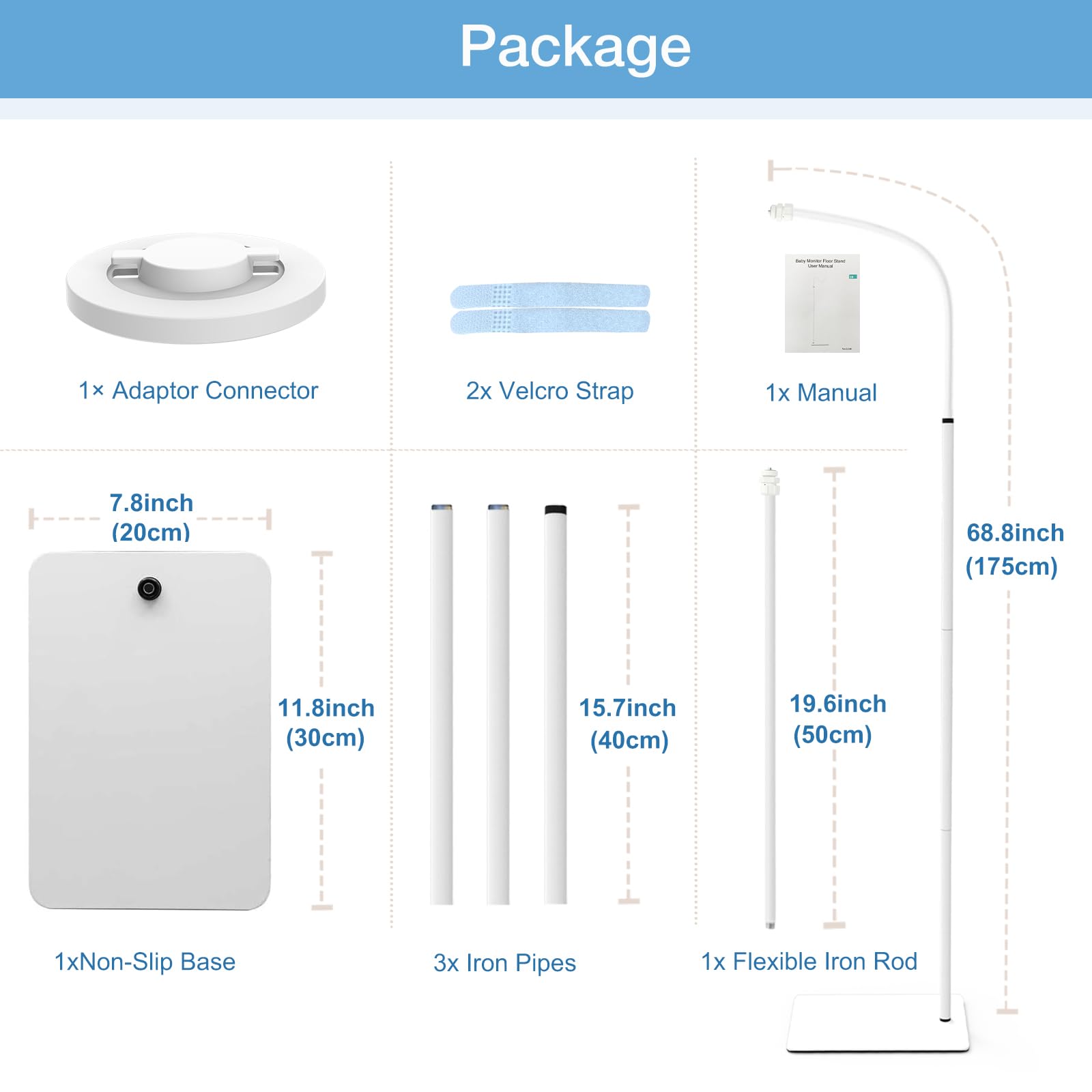 Derebir baby monitor floor stand no-tools installation saves setup time.