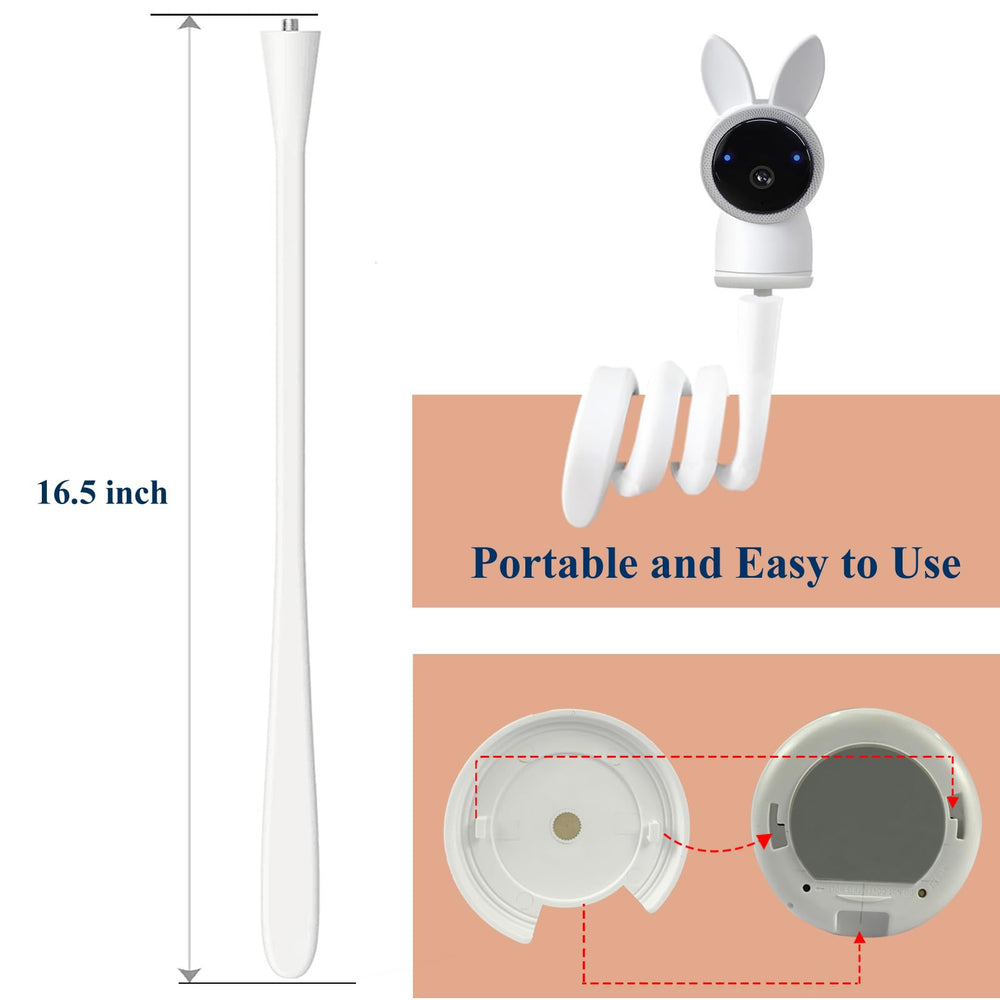 Derebir baby-monitor mount rubber strip grip securing camera on crib or shelf