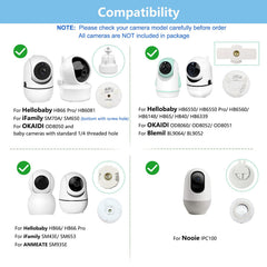 Derebir compatibility with Hellobaby and Nooie enables flexible mounting options.