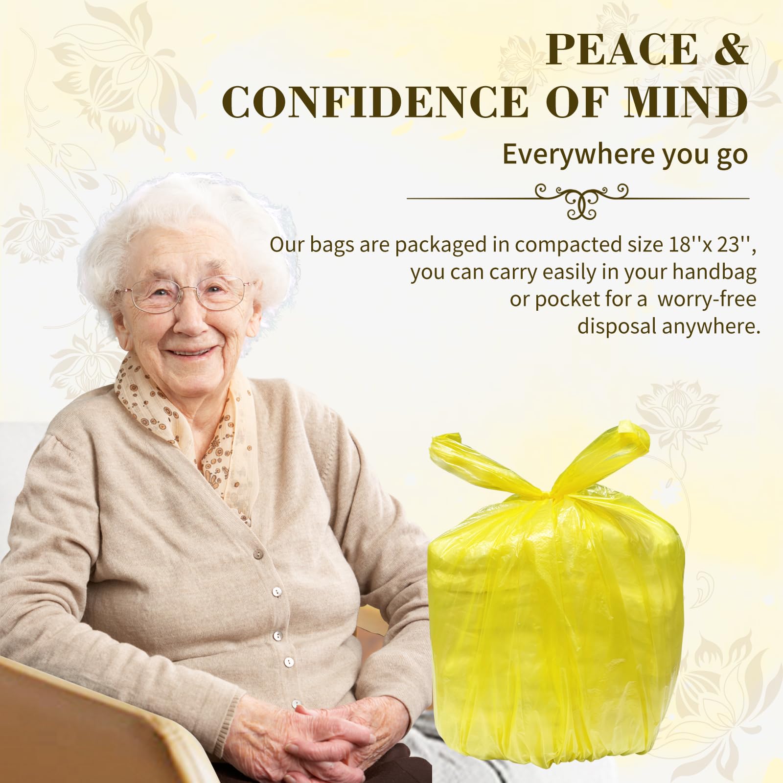 Dergik lemon-scented diaper bags closeup odor control keeps spaces fresh.