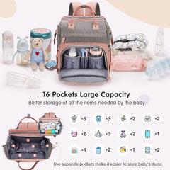 DERJUNSTAR diaper bag backpack changing station for on the go changes