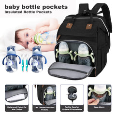 DERJUNSTAR diaper bag interior laptop compartment keeps devices secure during travel