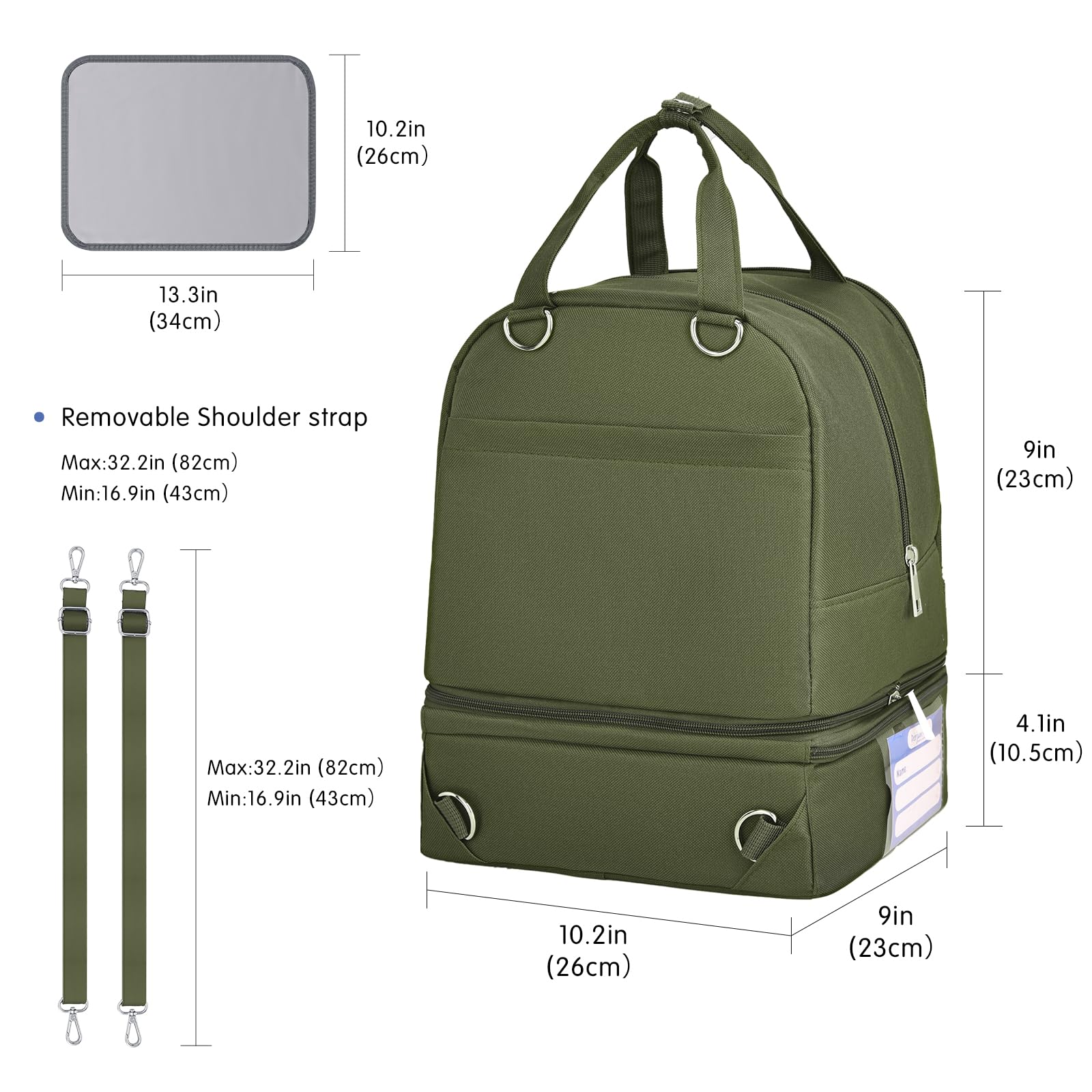 DERJUNSTAR laptop-friendly pocket adds work essentials on commutes.