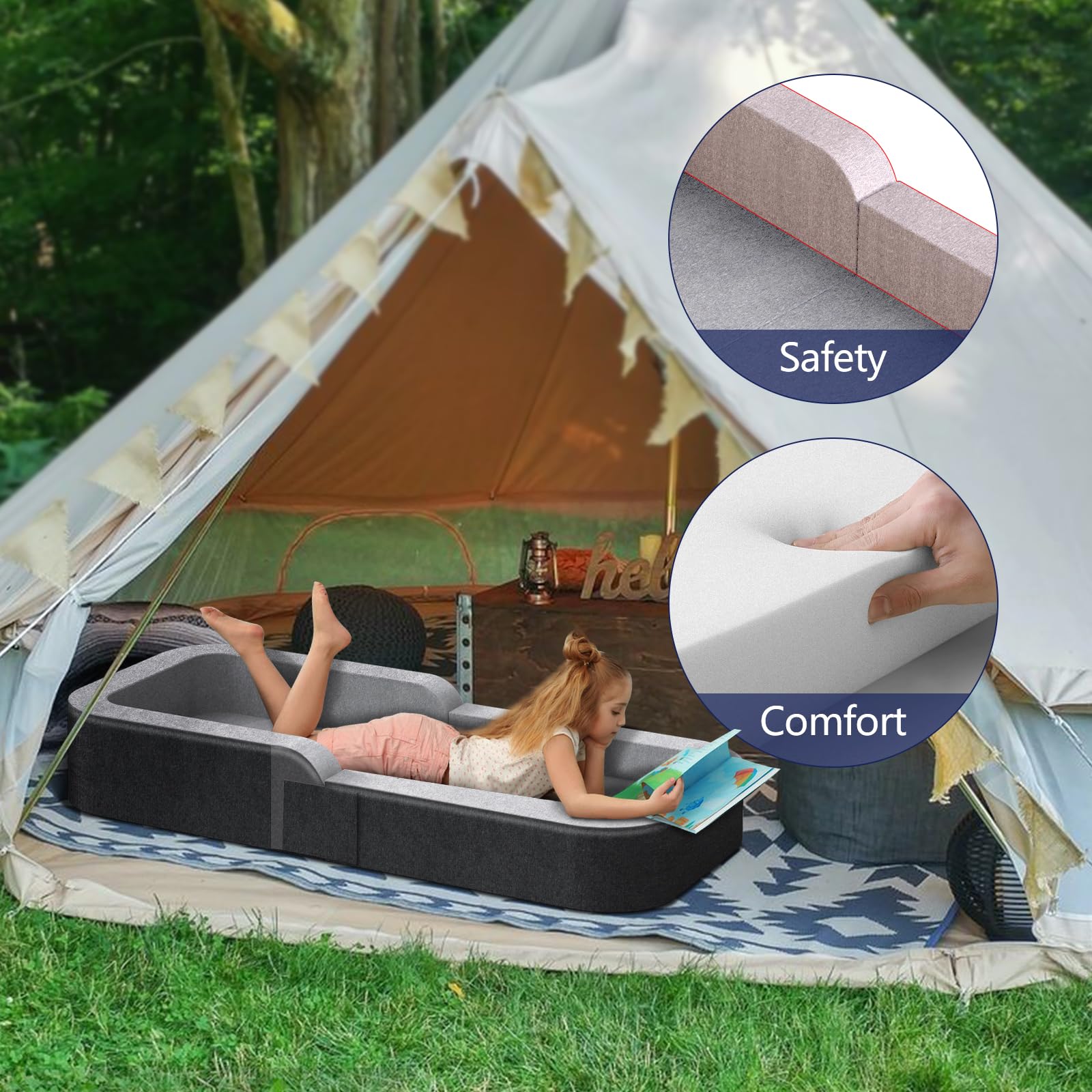 Derson Toddler Travel Bed easy assembly and quick expansion instructions