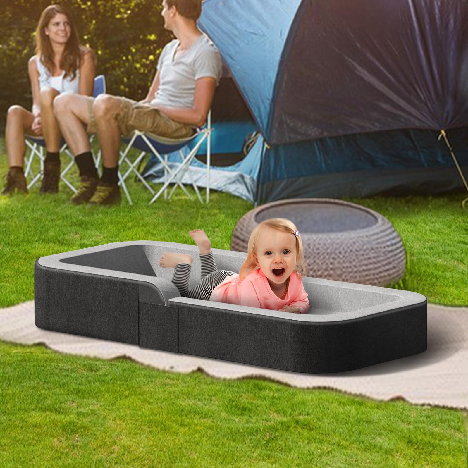 Derson Toddler Travel Bed toddler bed mode provides nap space for kids