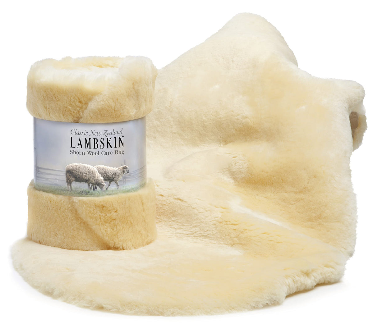 Desert Breeze Distributing baby-sheepskin-closeup shows plush amber wool for cozy nursery moments