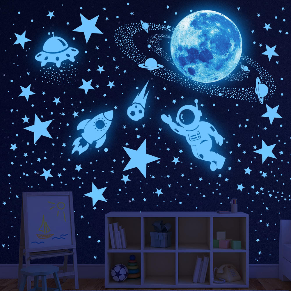 DESERT CAMEL galaxy backdrop wall sticker glows, creating immersive celestial scenery for playtime