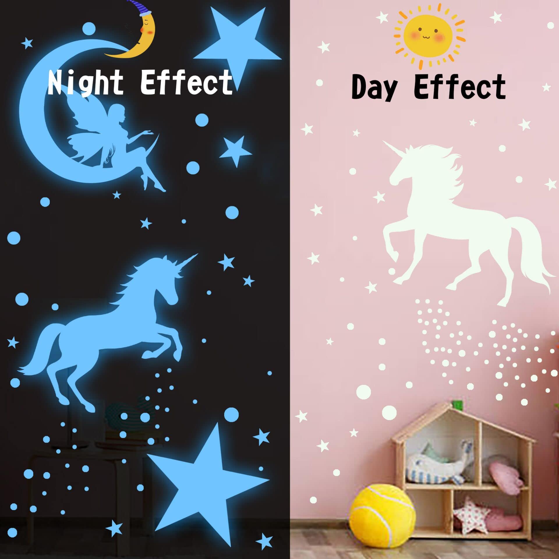 DESERT CAMEL playroom wall stickers transform walls with space theme.