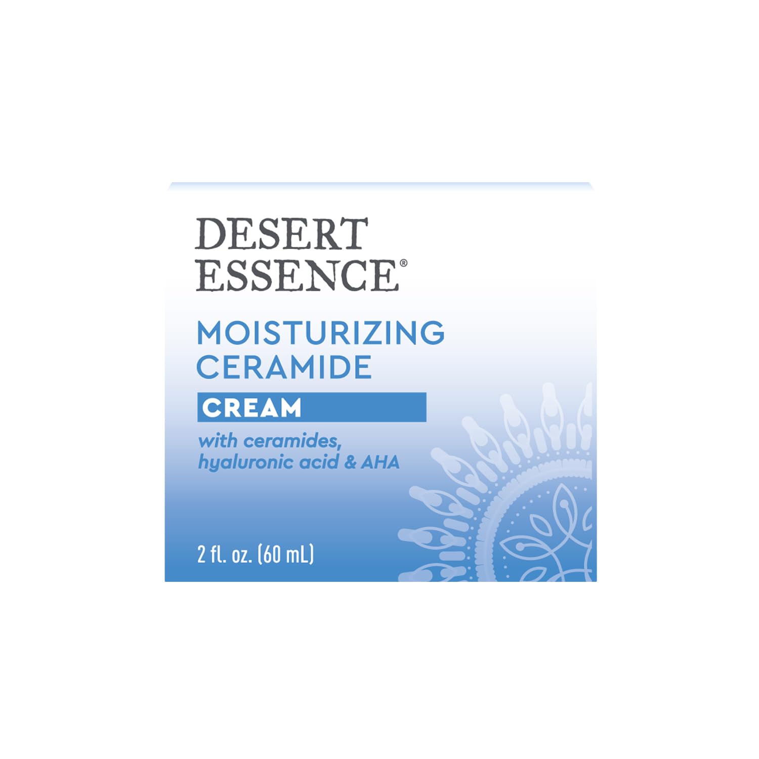 Desert Essence ceramide cream jar - rich texture for daily moisturizing.