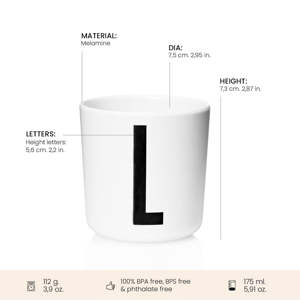 Design Letters sippy cup with alphabet design for engaging meals.