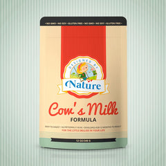 Designed by Nature Cow's Milk Formula bottle showing smooth texture for easy digestion