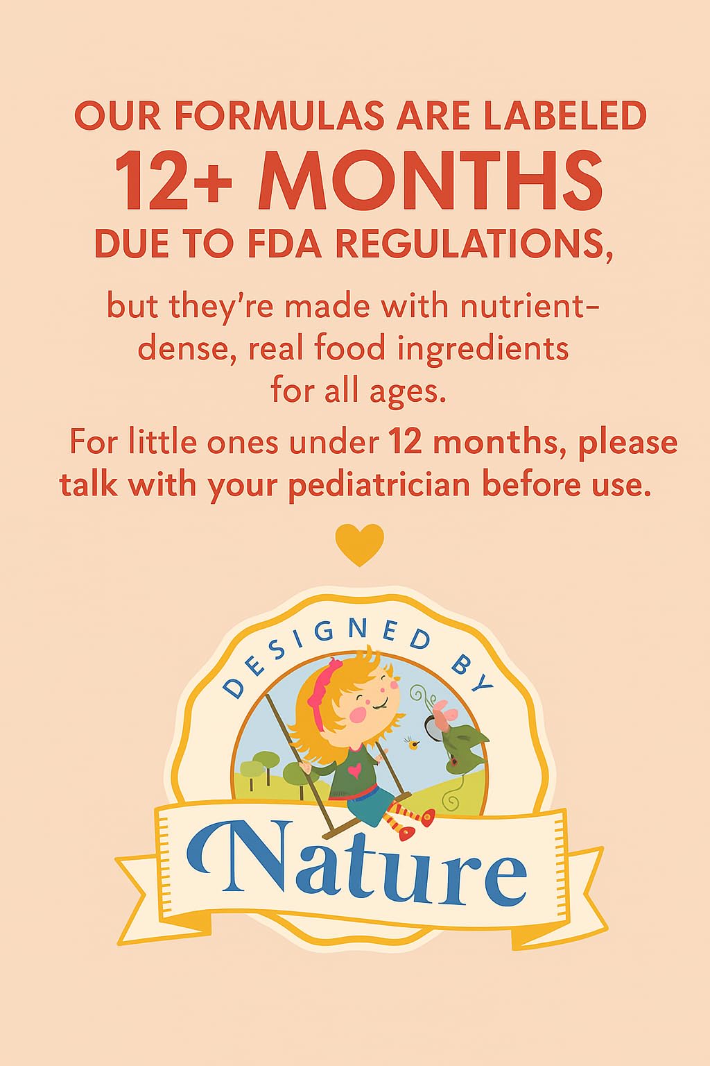 Designed by Nature ingredient snapshot shows real-food nutrition from organic sources