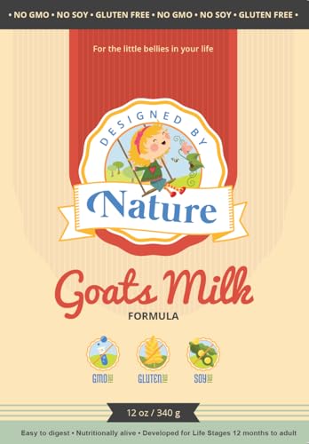Designed by Nature goat milk formula pour demonstrates smooth, kid-friendly preparation