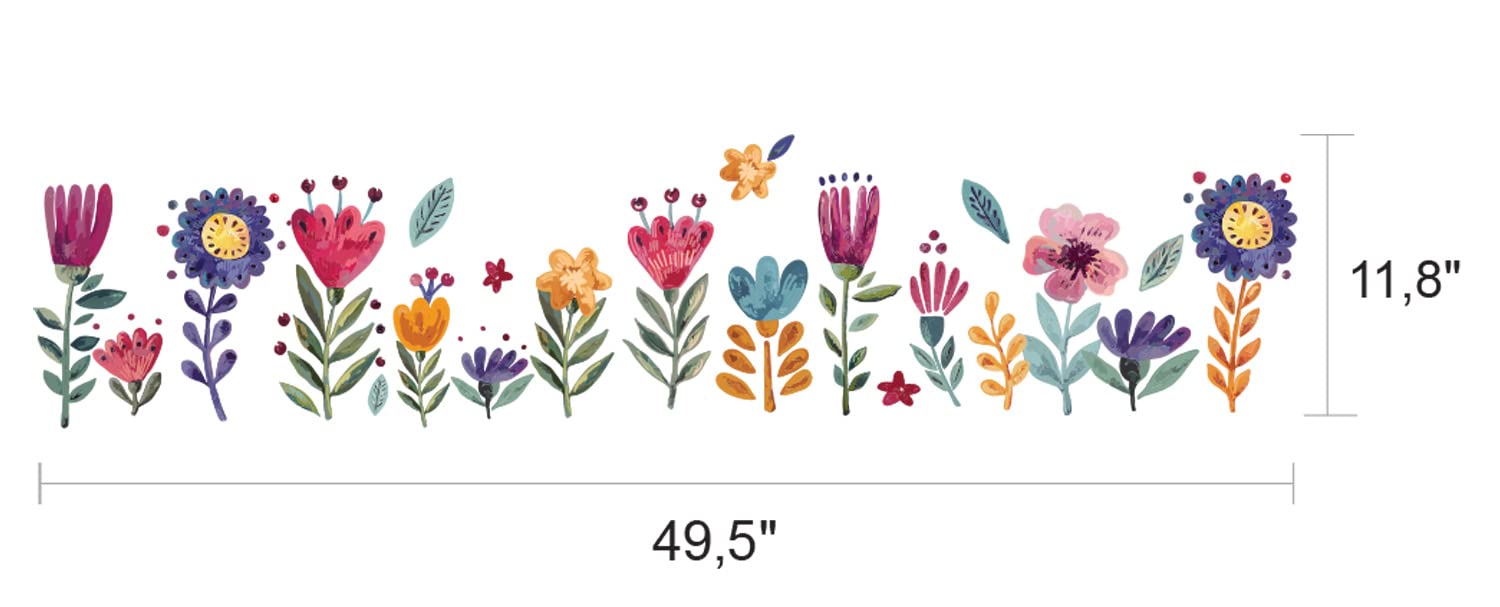 DesignStickers 9.5x8.3-inch flowers create bold wall focal points.