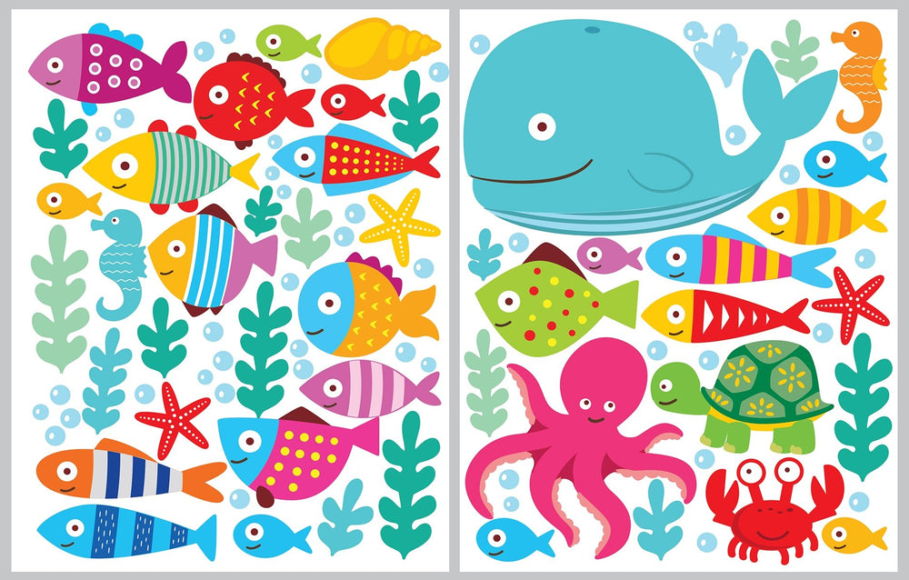 DesignStickers multicolor underwater scene adds depth and whimsy to smooth surfaces