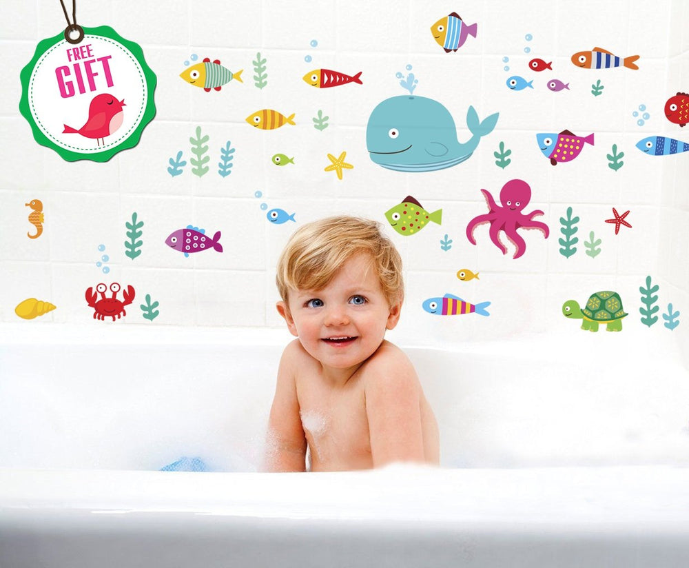DesignStickers whale cartoon wall sticker creates cheerful focal point in kid spaces