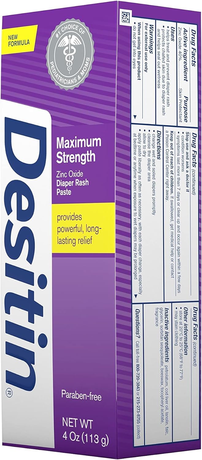 Desitin application on baby skin close-up demonstrates easy, gentle spreading.