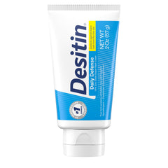 Desitin barrier cream applied to skin for soothing protection against diaper rash