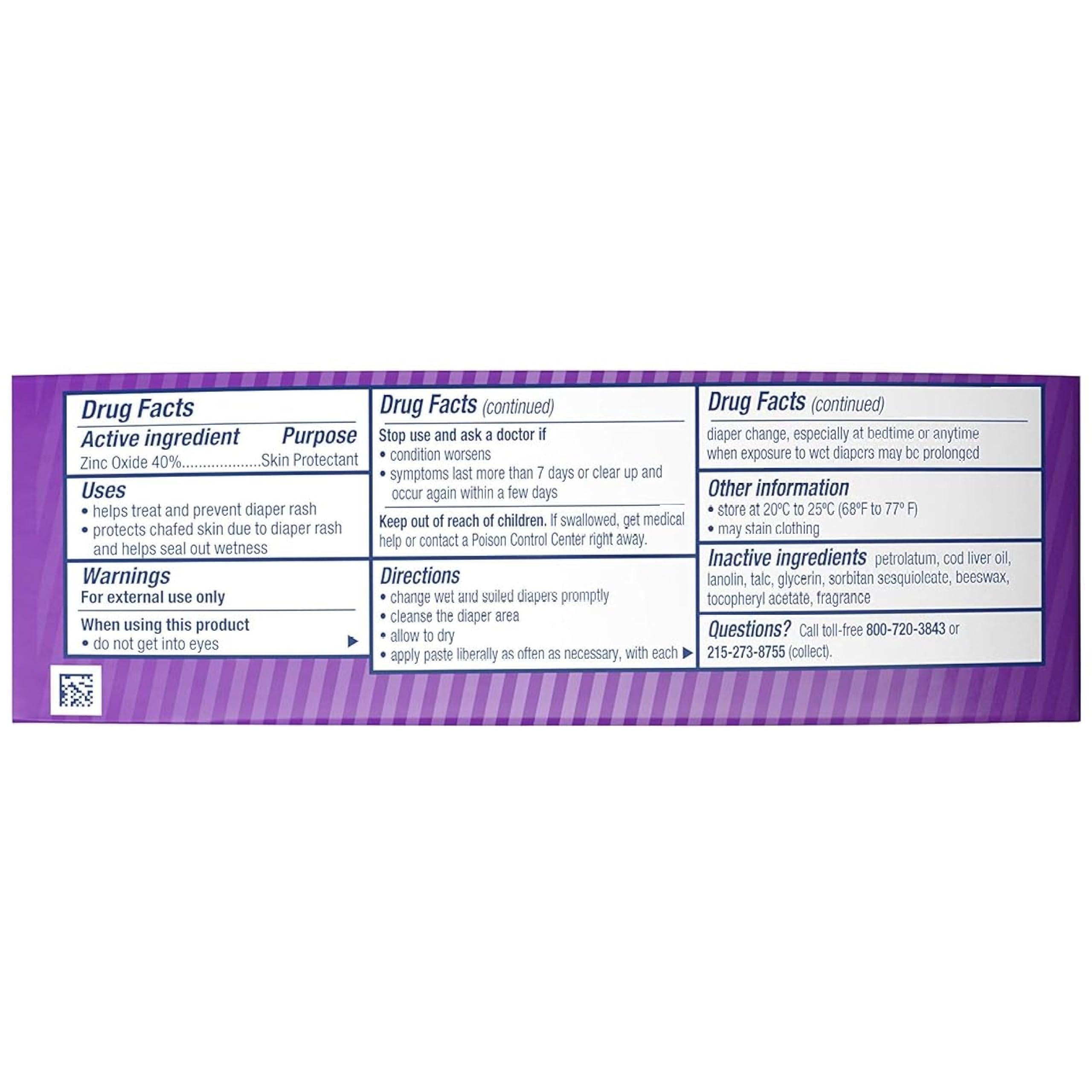 Desitin brand logo on tube reinforces trust for caregivers seeking diaper rash relief.