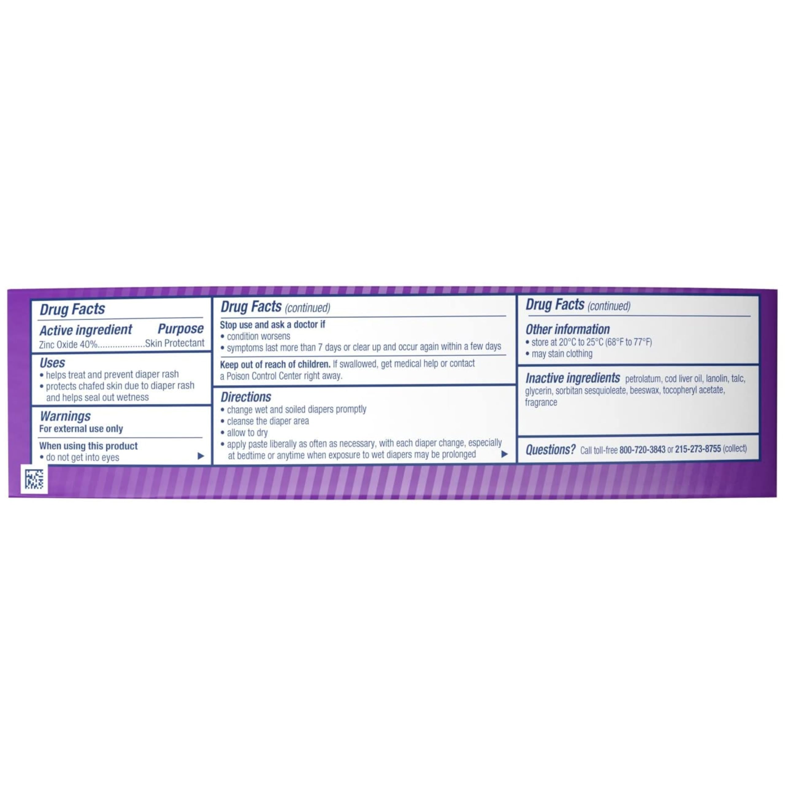 Desitin fragrance-free hypoallergenic label communicates mild formula for delicate skin.