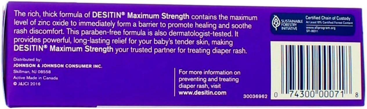Desitin front-packaging detail visual emphasizes trusted diaper rash care.