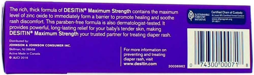 Desitin front-packaging detail visual emphasizes trusted diaper rash care.