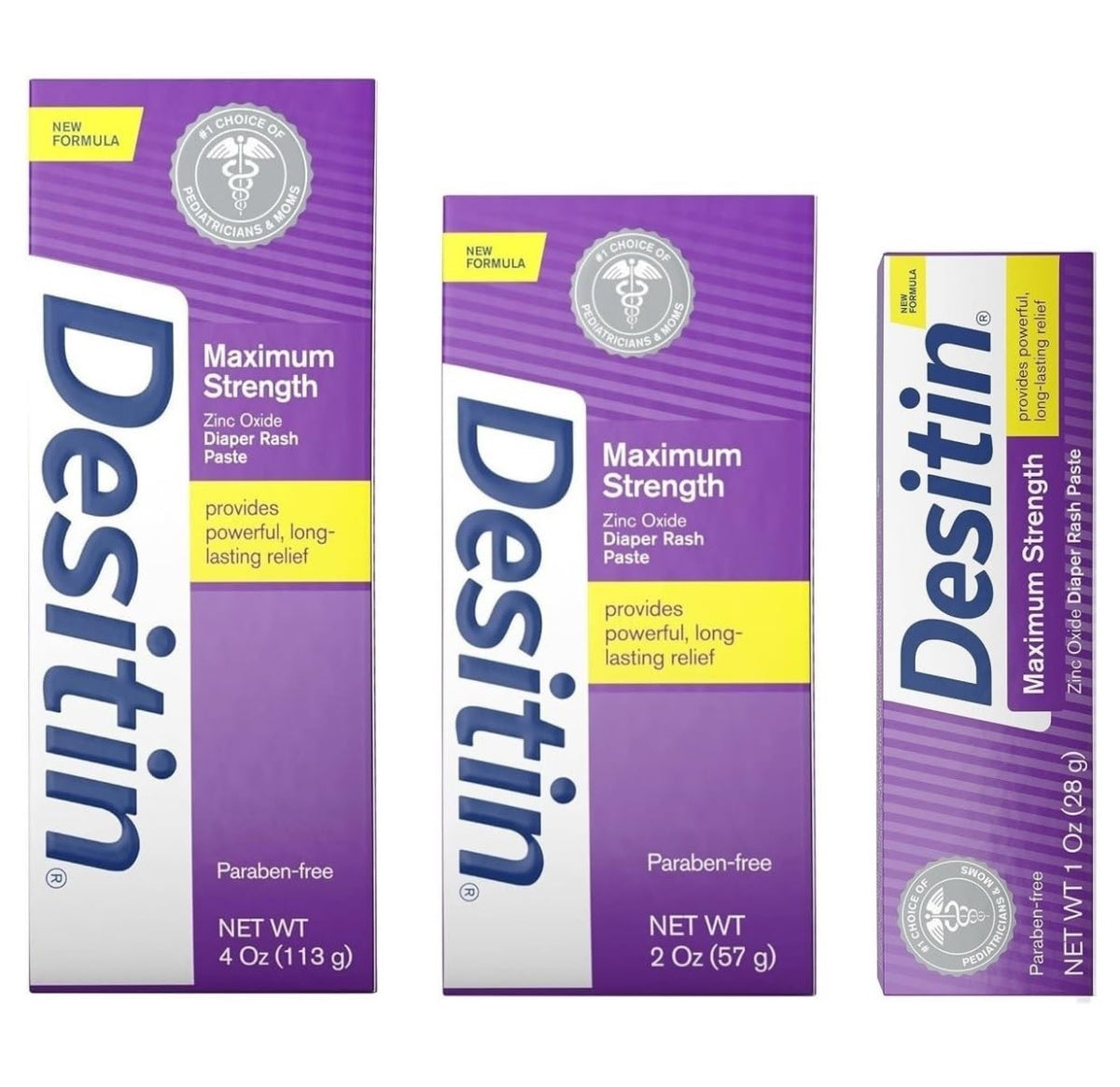 Desitin Maximum Strength Diaper Rash Paste 4oz jar provides long-lasting moisture seal to protect skin