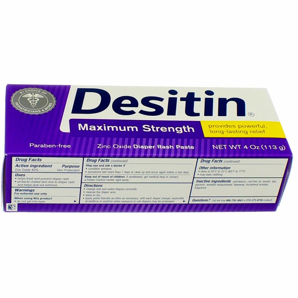 Desitin in use during diaper change in a nursery setting.