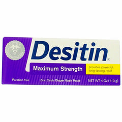 Desitin packaging box highlights value pack for convenience.