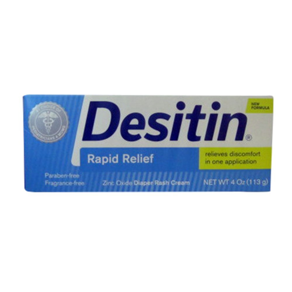 Desitin Rapid Relief Creamy Ointment tube ready for fast diaper rash protection and gentle soothing.