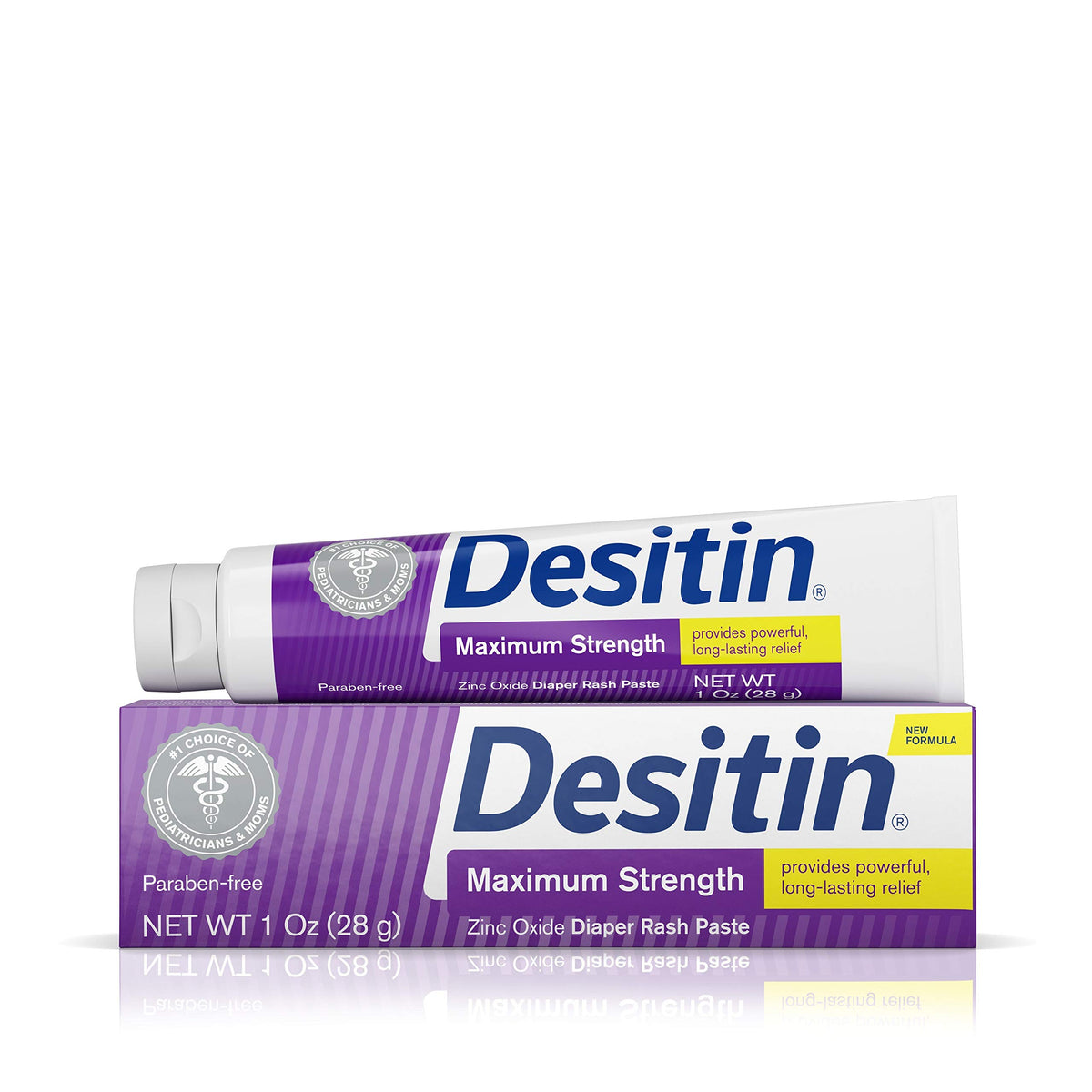 Desitin travel-size 1oz tube ready for on-the-go diaper rash relief.