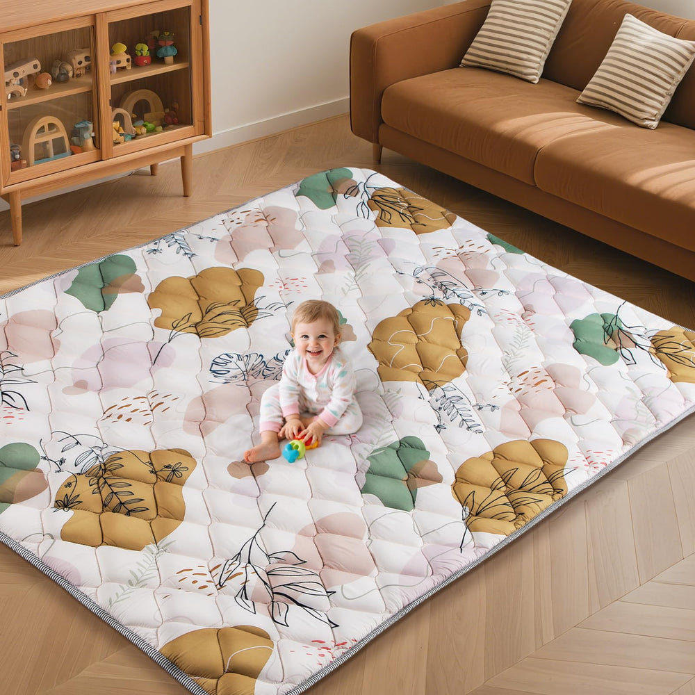 Dessports baby play mat thicker-foam cushion for plush tummy time and crawls.