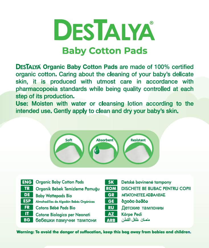 DESTALYA disposable cleansing wipes illustrating quick dirt removal for busy parents