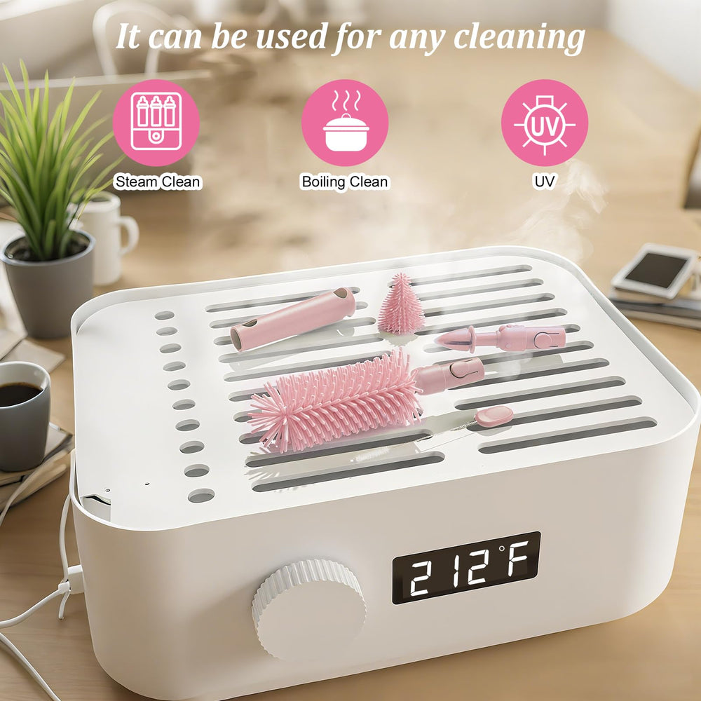 Detsuk pink travel bottle cleaner kit bottle-parts compatibility for breast pump parts and sippy cups