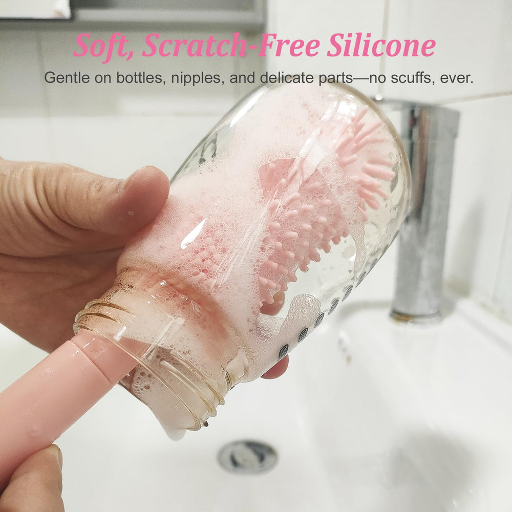 Detsuk pink travel bottle cleaner kit case-open shot shows compact travel-friendly packaging
