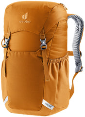 Deuter Junior 18L backpack front view showing ergonomic straps for comfortable kid carries