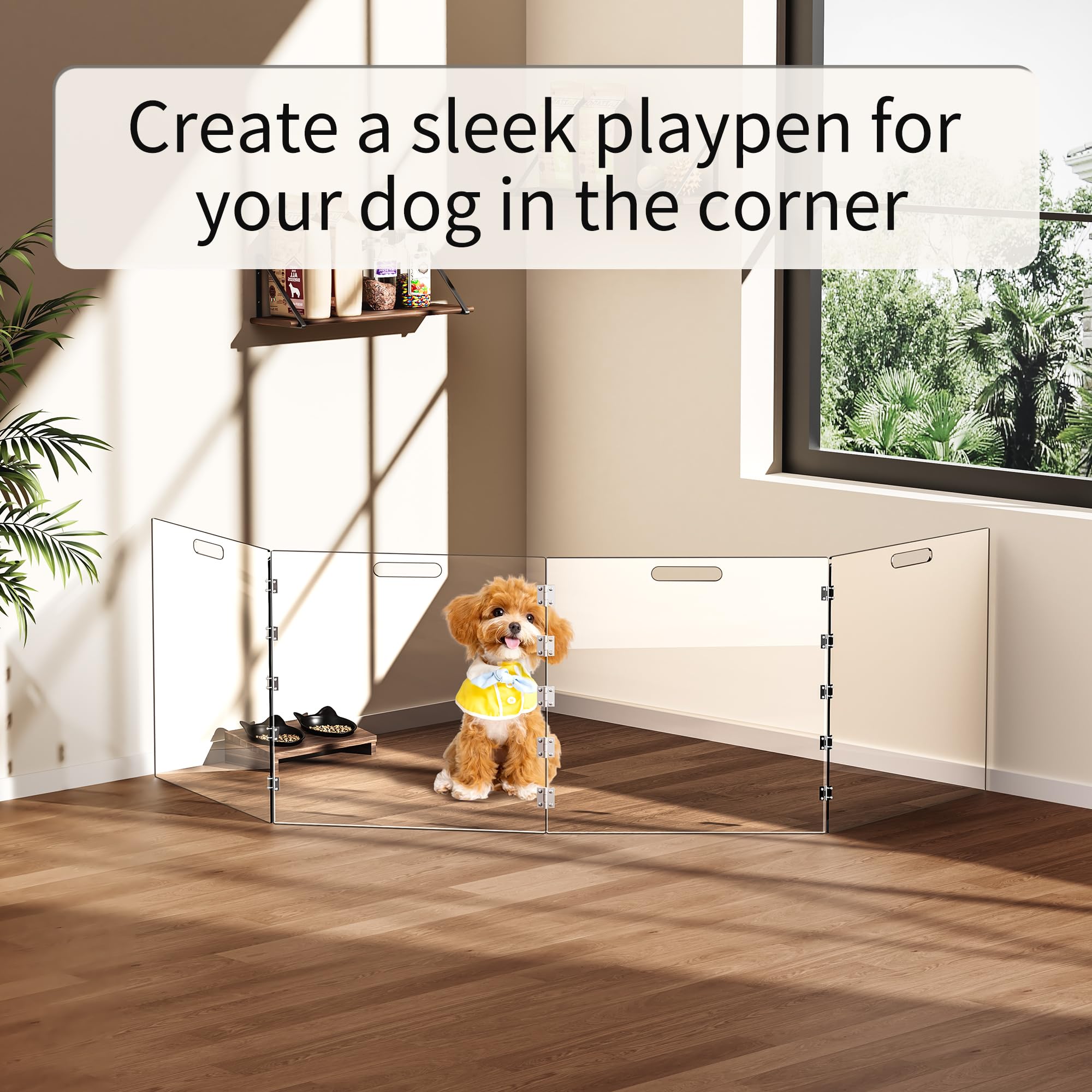 Dewrhiixe clear acrylic panels offer easy setup and visual appeal.
