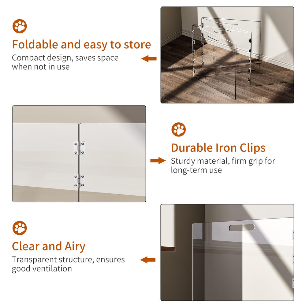 Dewrhiixe obstacle-free gate doubles as a room divider for pets.