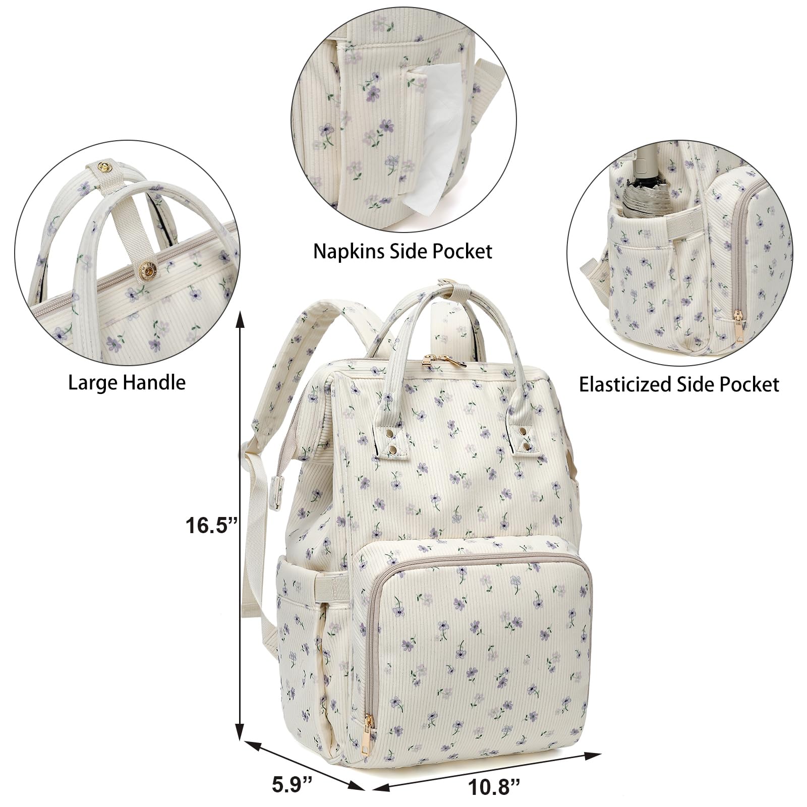 Dezcrab large-capacity diaper backpack supports moms and dads on family trips.