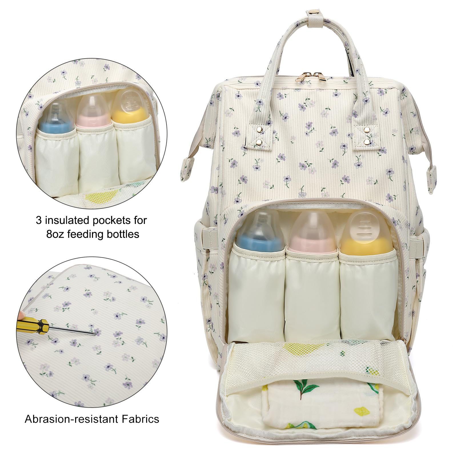 Dezcrab insulated bottle pockets keeping feeds warm or cool during outings.