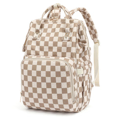 Dezcrab diaper backpack corduroy brown exterior for stylish, hands-free outings.