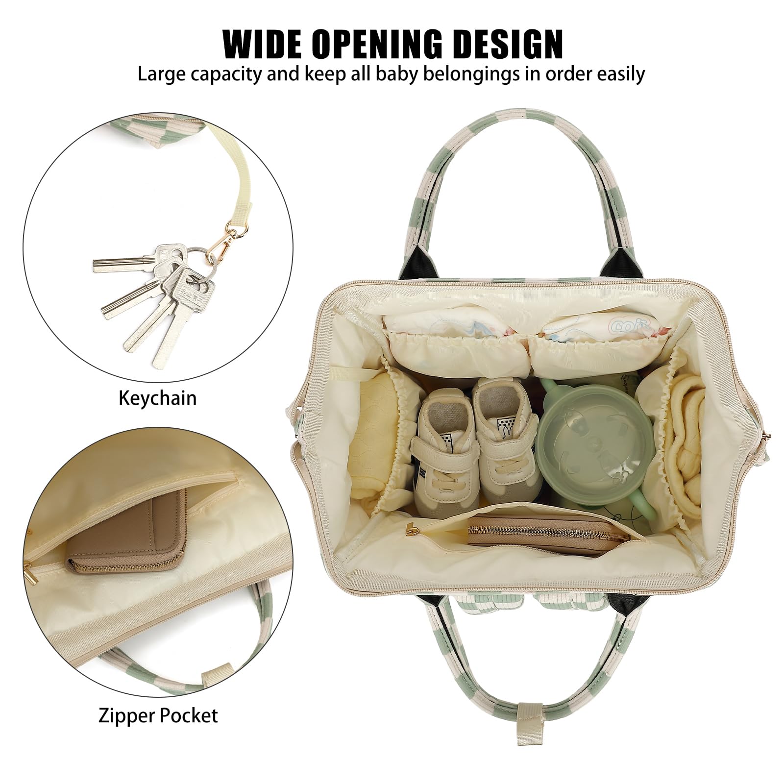 Dezcrab insulated bottle pockets keeping feeds ready on the go.