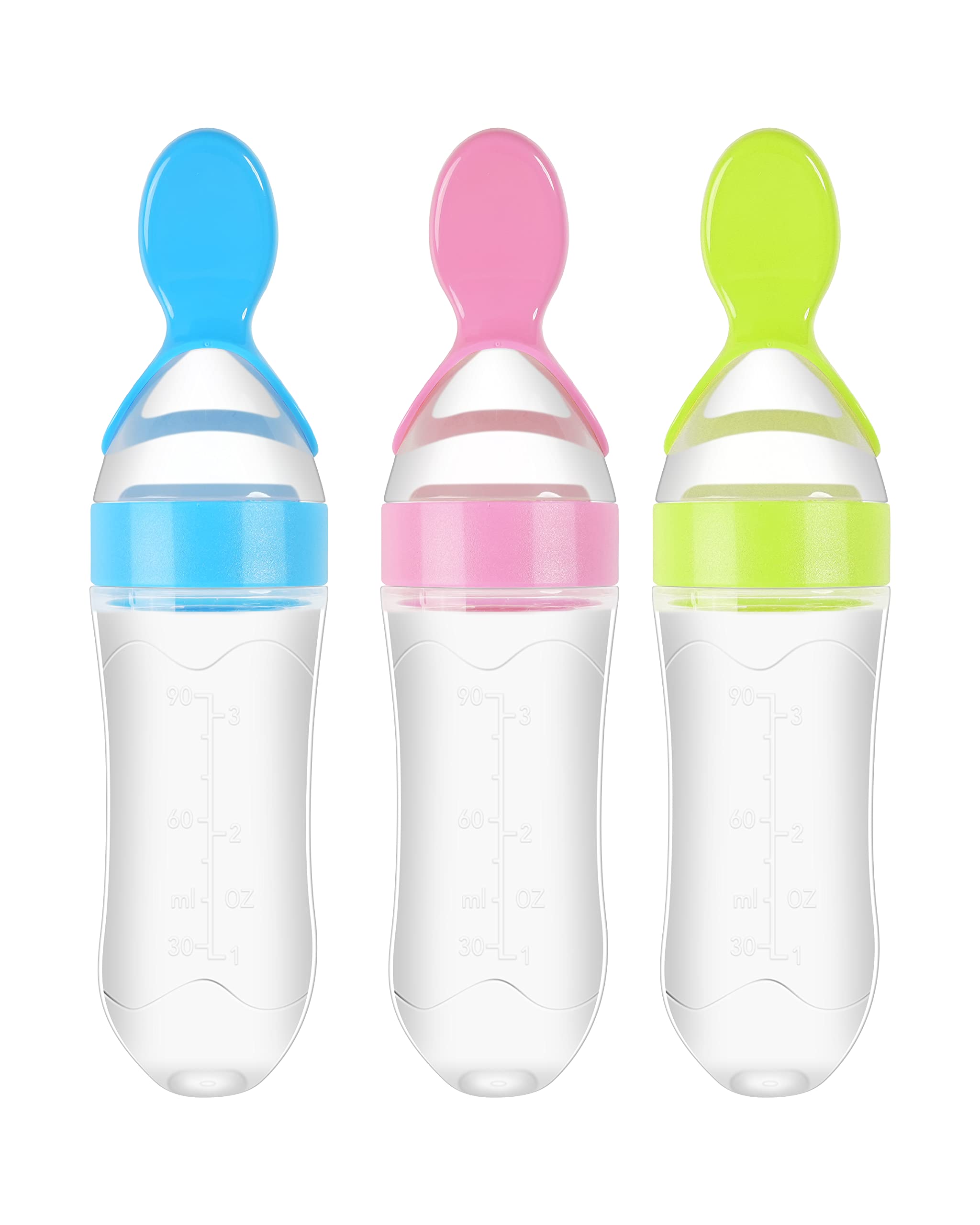 DF DUALFERV 3-pack silicone baby feeder set for easy self-feeding