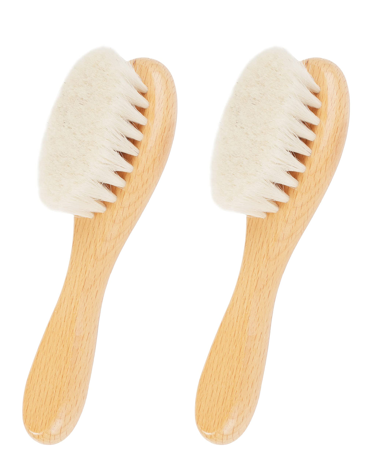 DF DUALFERV baby hair brush pair in packaging, safe for newborns.