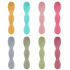 DF DualFerv baby spoons self-feeding set with colorful handles supports independent feeding and mealtime fun.