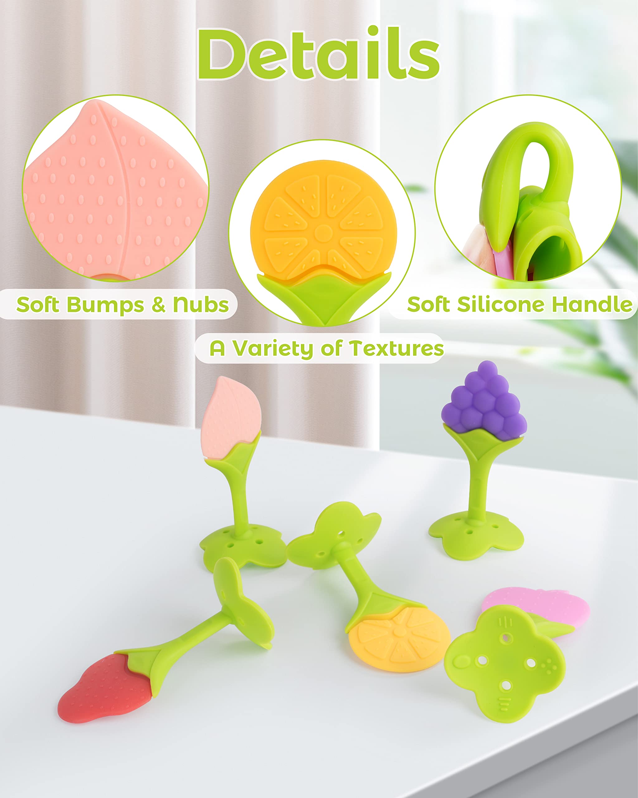 DF DUALFERV fruit teether strawberry shape encouraging sensory exploration